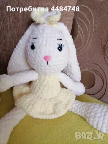 Комплект плюшено одеалце  и зайче , снимка 3 - Плюшени играчки - 50437034