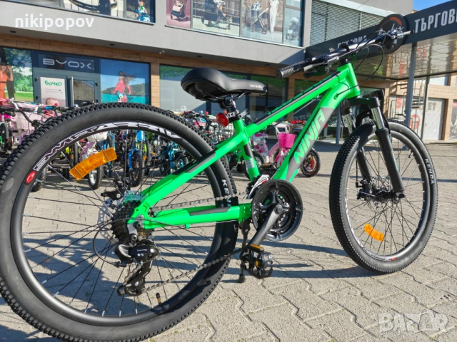 PASSATI Алуминиев велосипед 24" NINJA зелен, снимка 10 - Велосипеди - 53830694