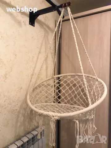 Модерна Люлка тип стол за градина, тераса, балкон или хол , 150 кг, снимка 4 - Градински мебели, декорация  - 48084500