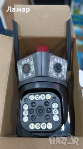 Тройна безжична IP камера с WiFi приложение iCSee 3 по 12MP, снимка 2 - IP камери - 52281387