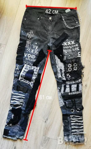 Мъжки Дънки, Crust Pants, Уникални, Единствен екземпляр, Размер М/32, снимка 3 - Дънки - 56138388