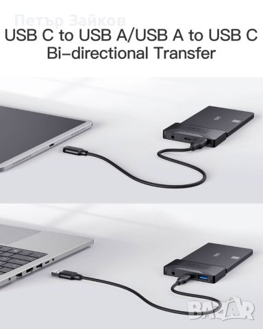 USB 3.2 Gen 2 SATA адаптер за 2,5/3,5 инча SSD/HDD с двупосочен трансфер, UA1006, снимка 2 - Друга електроника - 40940505