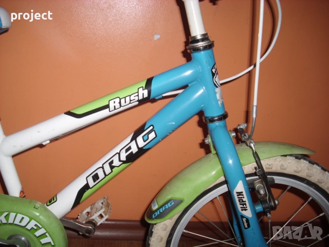 16" ДРАГ,DRAG  детски велосипед,колело със спомагателни колела.Промо, снимка 3 - Детски велосипеди, триколки и коли - 51992934
