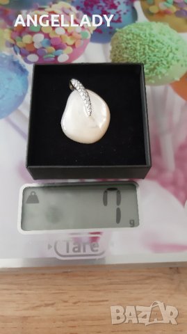  Сребърен комплект със седеф и циркони ., снимка 2 - Бижутерийни комплекти - 41979220