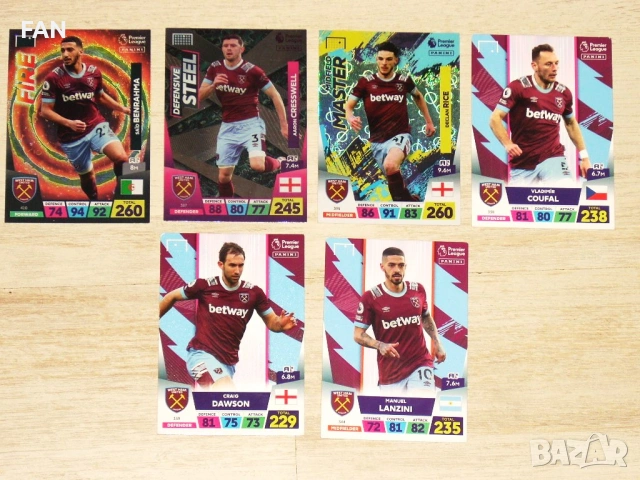 78 бр. футболни карти Панини от Висшата английска лига 2023 PANINI PREMIER LEAGUE ADRENALYN XL, снимка 11 - Футбол - 53401643