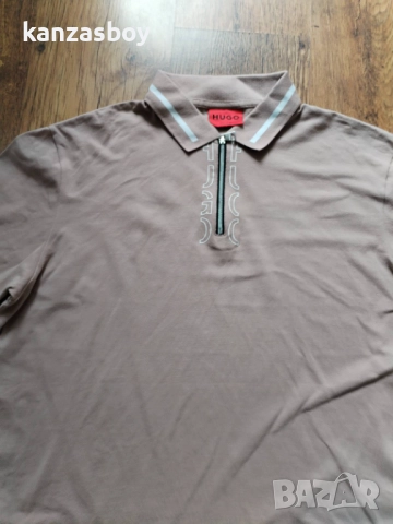 hugo dolmar 213 zip polo - страхотна мъжка тениска SLIM FIT КАТО НОВА ХЛ, снимка 3 - Тениски - 51500955