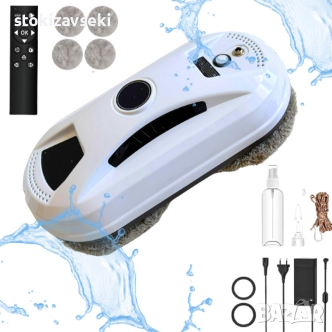 Интелигентен робот за почистване на прозорци с двойни въртящи се падове и вакуум 2800Pa, снимка 5 - Други стоки за дома - 52310405