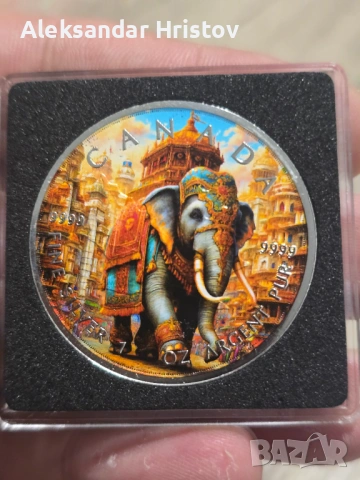 Сребърна монета от 1 унция, част от серията "Културата на Индия издадена за 2025 г.