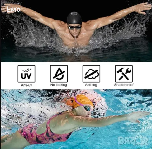 Универсални очила за гмуркане с тапи за уши, които не се запотяват, снимка 7 - Водни спортове - 48446671