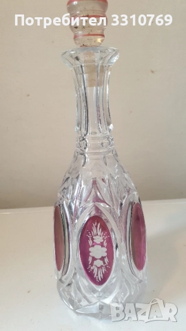 Красива кристална гарафа Бохемия. , снимка 1