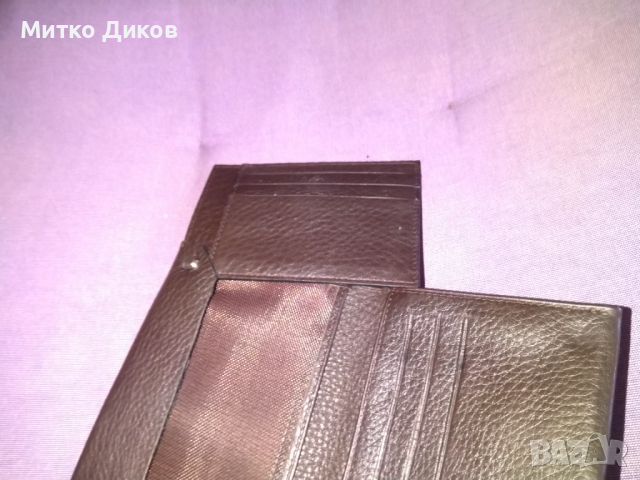 Портфейл EREDL италински телешки бокс ръчна изработка естествена кожа 125х95мм допълнително калъвче, снимка 4 - Портфейли, портмонета - 36246998