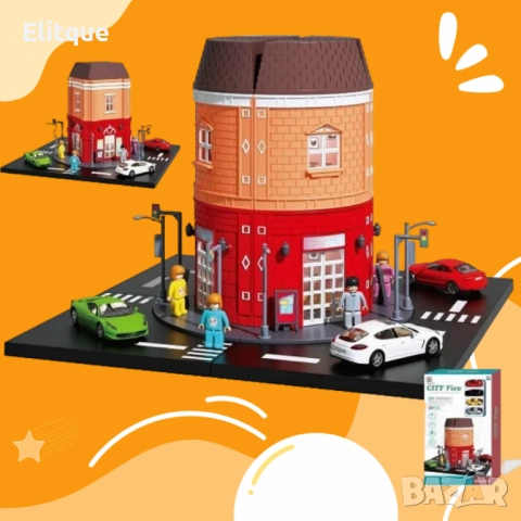 Град Комплект с 4 автомобила за деца над 3 години, снимка 2 - Други - 52786741