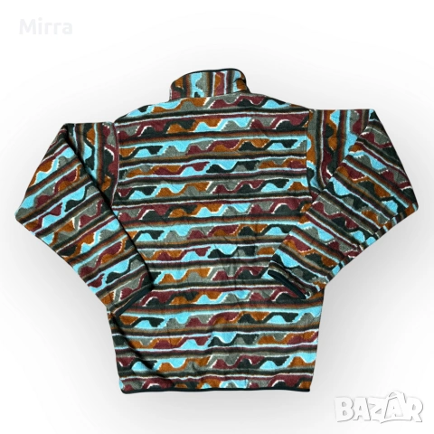 Patagonia Striped Sediment Hills Wave Pattern Synchilla Sweater Pullover Snap Fleece !RARE!, снимка 4 - Пуловери - 52044668