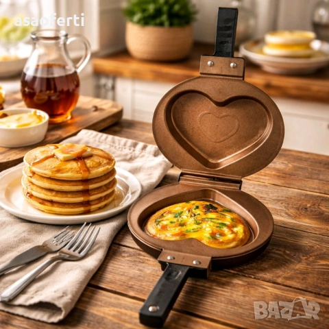Уред за палачинки и омлети във формата на сърце – Carbon Steel Pancake Maker 