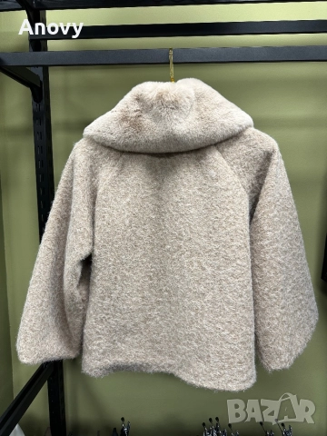 Дамско палто с пухена яка – 65 лв (2 цвята, универсален размер), снимка 8 - Палта, манта - 52583225