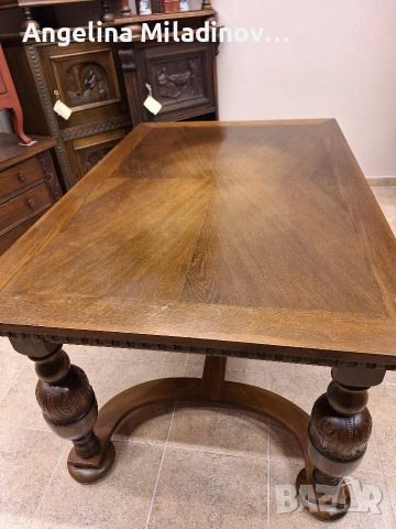 УНИКАТ! Маса за трапезария с богата дърворезба , снимка 9 - Маси - 53773191