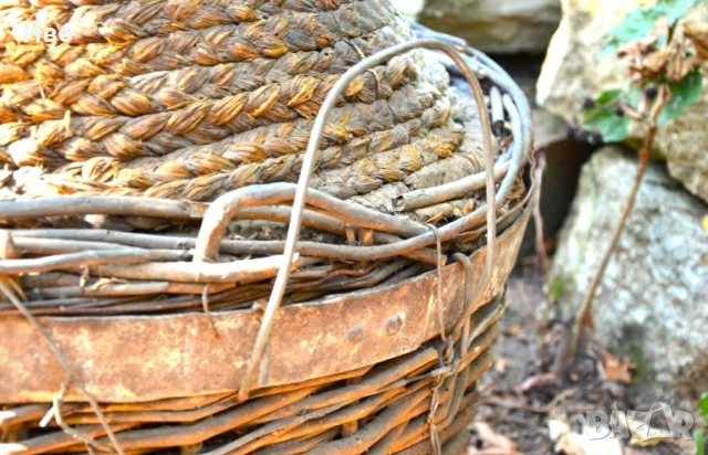 Стара ръчно изработена дамаджана - 100 литра, снимка 3 - Градински мебели, декорация  - 53814560