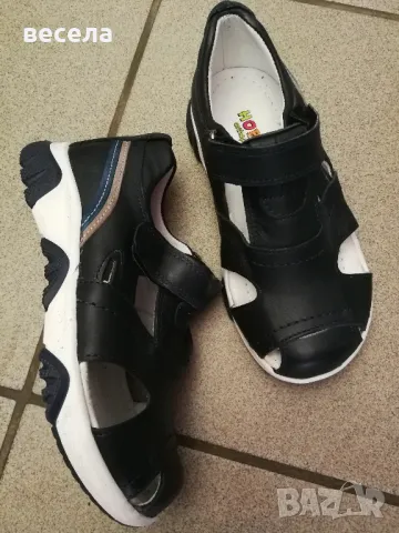 сандали за момчета отестествена кожа, анатомични, подходящи за висок свод. , снимка 1