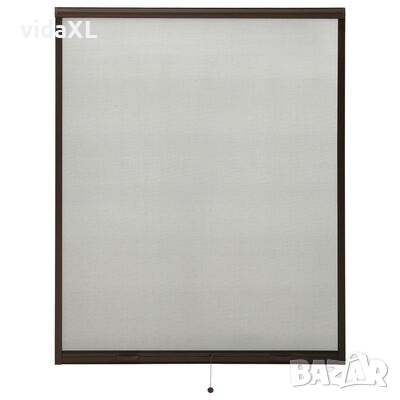 vidaXL Ролетен комарник за прозорци, кафяв, 150x170 см(SKU:148735