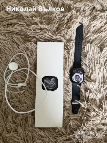 Apple Watch 11 46mm Jet Black в гаранция без драскотина!, снимка 3 - Смарт часовници - 55892286