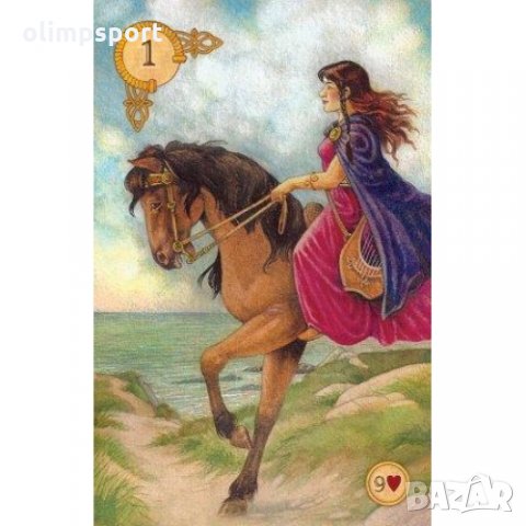 карти оракул  USG CELTIC LENORMAND  нови  Тази колода от 45 карти, с цветни произведения на изкуство, снимка 2 - Карти за игра - 35862013
