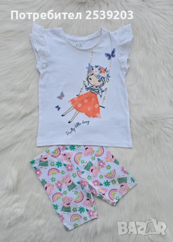 Детска тениска и късо клинче Peppa Pig 3-4 години, снимка 7 - Детски тениски и потници - 50665258