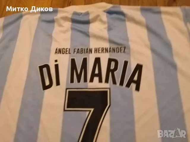 Тениска на Аржентина №7 Анхел Ди Мария мачова от мач с Манч.Юразмер Л, снимка 6 - Футбол - 49199904