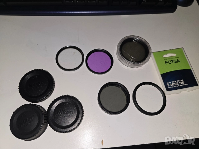 Аксесоари за Nikon: батерии EN-EL14, филтри 52 мм и капачки, снимка 4 - Батерии, зарядни - 52670182