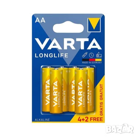 Алкална батерия Varta Longlife AA 1.5V
