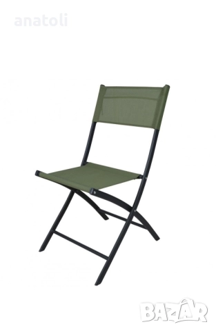 Сгъваем градински стол зелени 4.бр стомана от Германия 