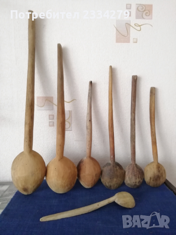 Стари дървени лъжици и лопатки изработени ръчно., снимка 4 - Антикварни и старинни предмети - 40489898