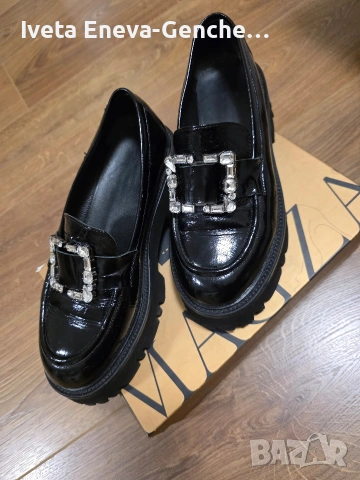 дамски лоуфъри естествен лак, снимка 3 - Маратонки - 53786302