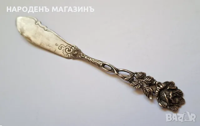 Немски нож сребърно ножче за масло сребро проба 835 сервиз прибори прибор  , снимка 3 - Други ценни предмети - 56009839