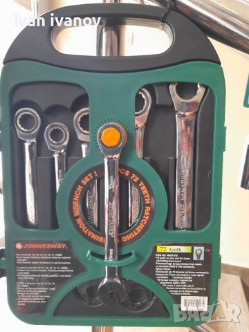 Комплект звездогаечни ключове с тресчотка jonnesway