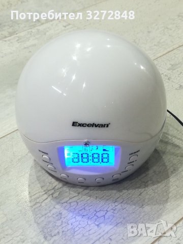 Нощна лампа EXCELVAN с часовник, аларма /с приятни звуци/ и радио , снимка 5 - Настолни лампи - 40893367