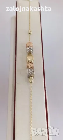 Нова-Златна гривна-3,06гр/14кр, снимка 3 - Гривни - 48892397