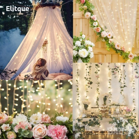 Коледна завеса от лампички , снимка 15 - Лед осветление - 52904364