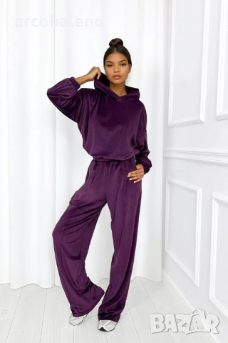 Дамски велурен комплект от две части Cloud, 3цвята , снимка 7 - Комплекти - 52698904