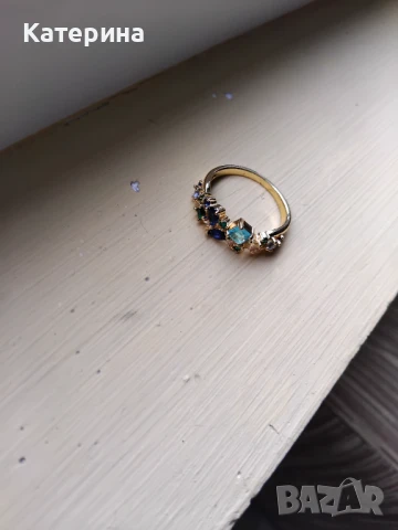 Позлатен пръстен  с проба 585 злато