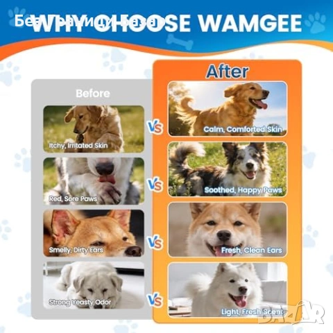 Нови Натурални капки против дрожди за кучета 60ml бекон сърбеж уши лапи, снимка 5 - За кучета - 53572148