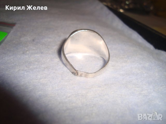 СРЕБЪРЕН СТАР ЕМАЙЛИРАН КЛАСИЧЕСКИ АРТ ПРЪСТЕН СРЕБРО 925 РЪЧНА ИЗРАБОТКА ВЕРСАЧЕ 25996, снимка 9 - Пръстени - 35950893