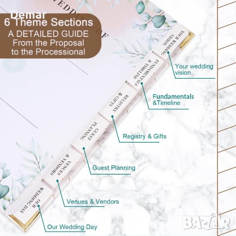 Книга за сватбен план и органайзер за булка, снимка 8 - Други - 41867761