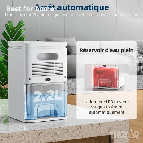 Преносим влагоабсорбатор 2200 мл - ултра тих, против мухъл, снимка 2 - Влагоабсорбатори и влагоуловители - 53745187