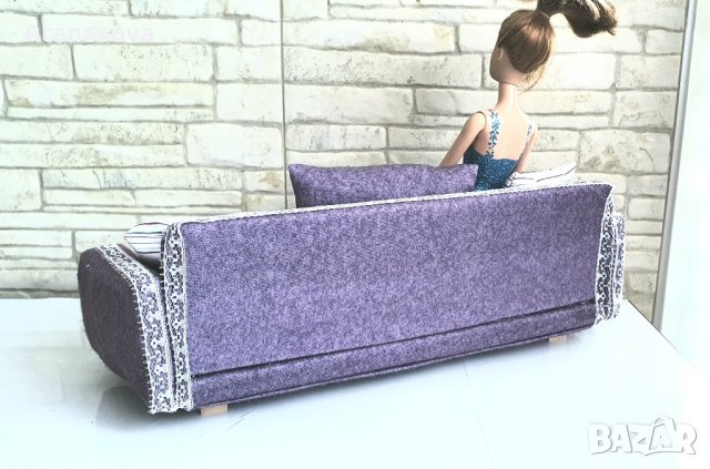 Мини диван за кукла Барби, обзавеждане за кукли, снимка 5 - Кукли - 44238401