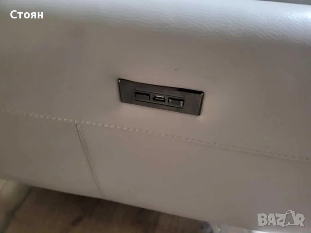 Сив кожен фотьойл с електрически релаксиращ механизъм, снимка 11 - Дивани и мека мебел - 52010545