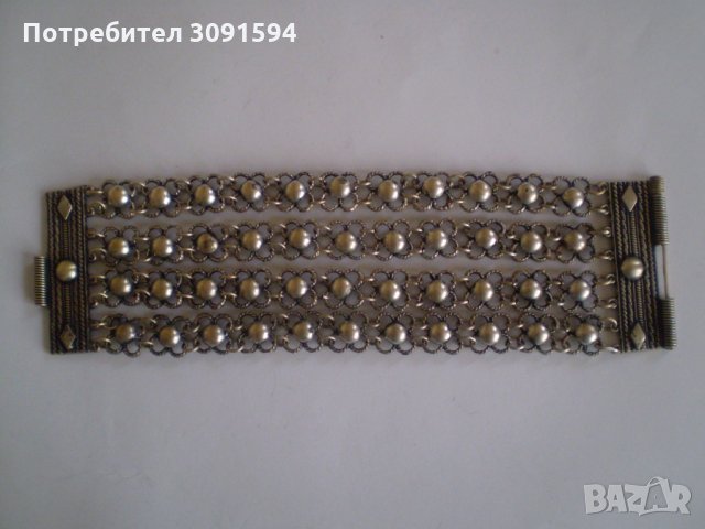 старинна българска  Възрожденска ръчно изработена гривна ентришия