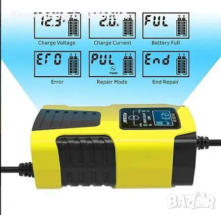 Smart зарядно за акумулаторни батерии, за кола, камион и мотор 6/12V, снимка 4 - Други инструменти - 48770238