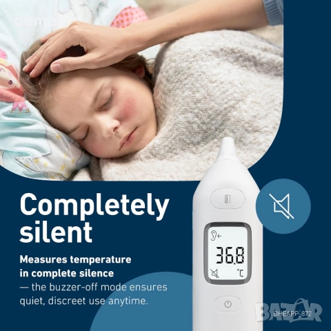 OMRON Gentle Temp 533, Инфрачервен цифров термометър за ухо, бял, снимка 5 - Друга електроника - 52414761