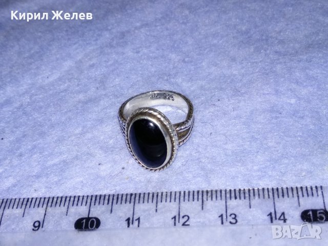 АРИСТОКРАТИЧЕН КЛАСИЧЕСКИ СРЕБЪРЕН МАРКОВ ПРЪСТЕН СРЕБРО 925 с ЮВЕЛИРНО ШЛИФОВАН ЧЕРЕН ОНИКС 37094, снимка 12 - Пръстени - 39977708