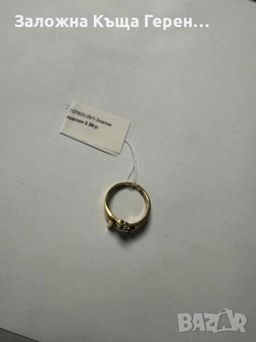 Златен пръстен 3,38гр.14, снимка 3 - Пръстени - 52612569
